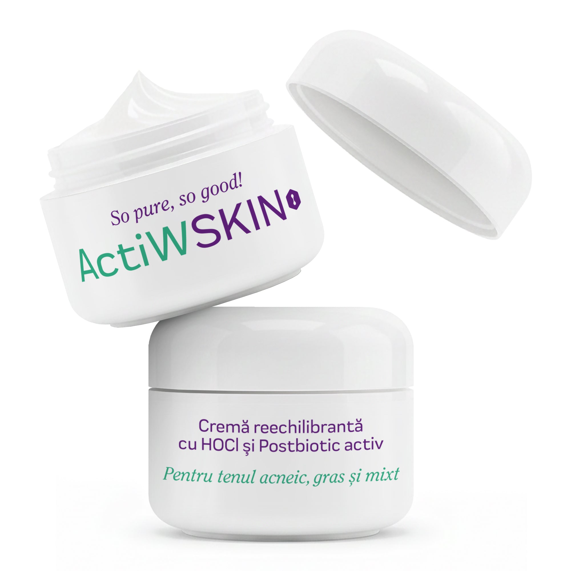 ActiWSKIN – Cremă reechilibrantă cu Acid Hipocloros (HOCl) și postbiotic activ