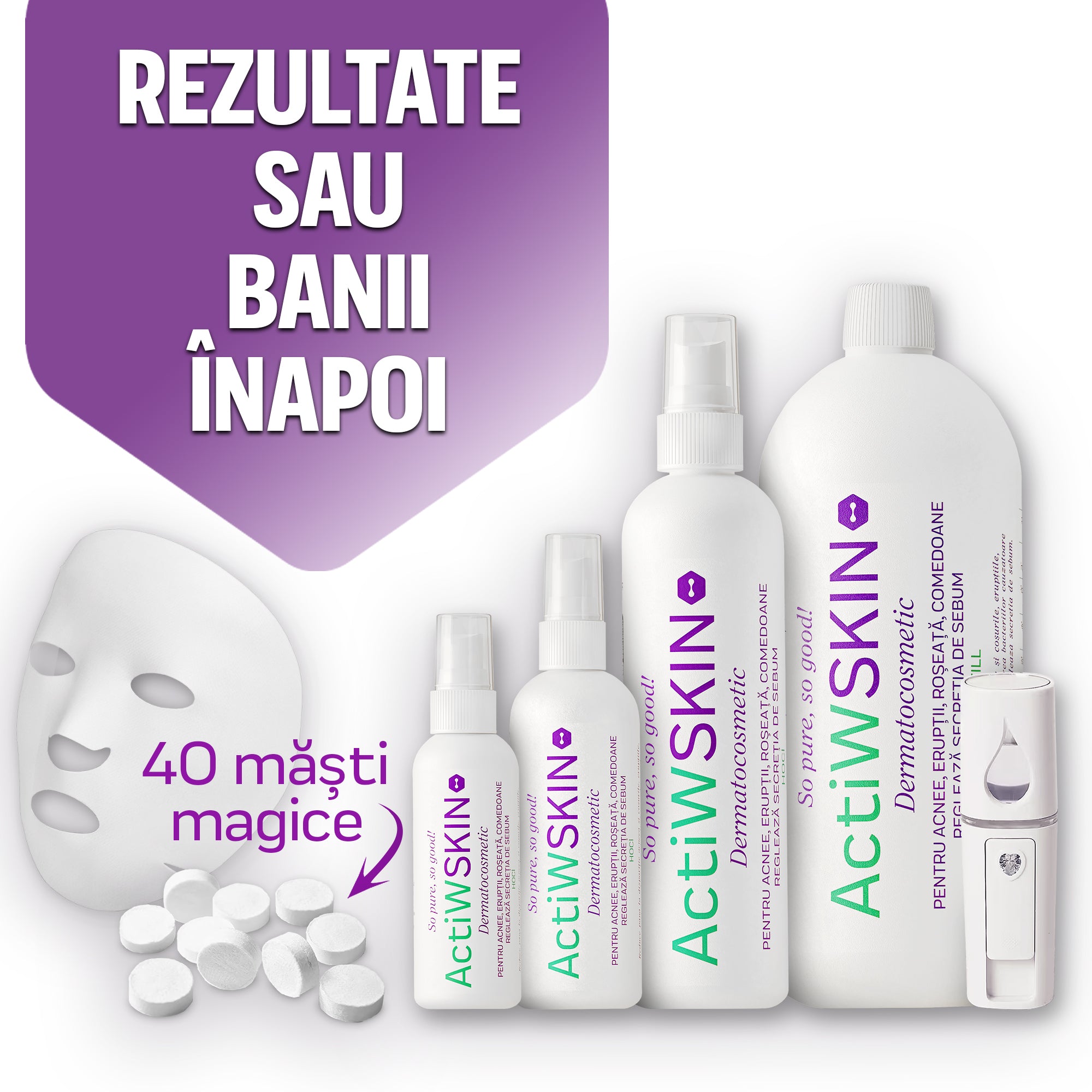 ActiWSKIN -PENTRU ACNEE - Pachet Complet - Tratament 42-50 de zile