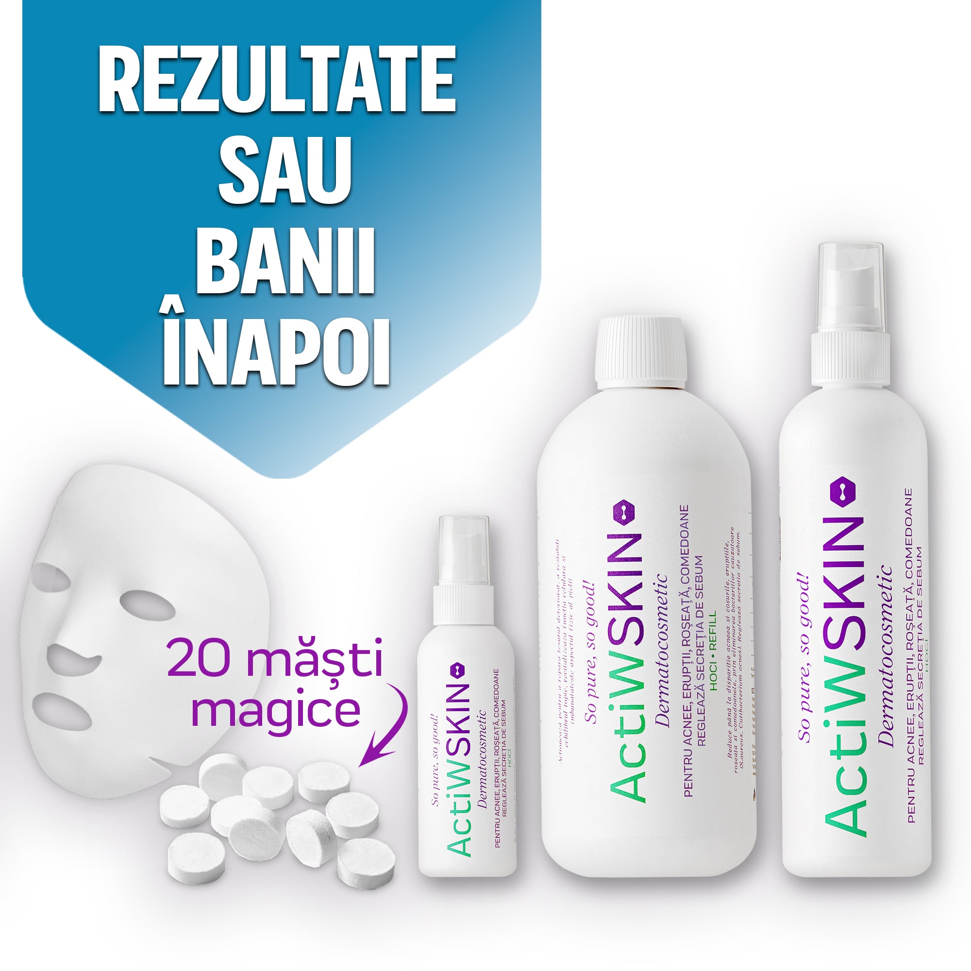 ActiWSKIN - PENTRU ACNEE - Pachet mare - Tratament 21-25 zile